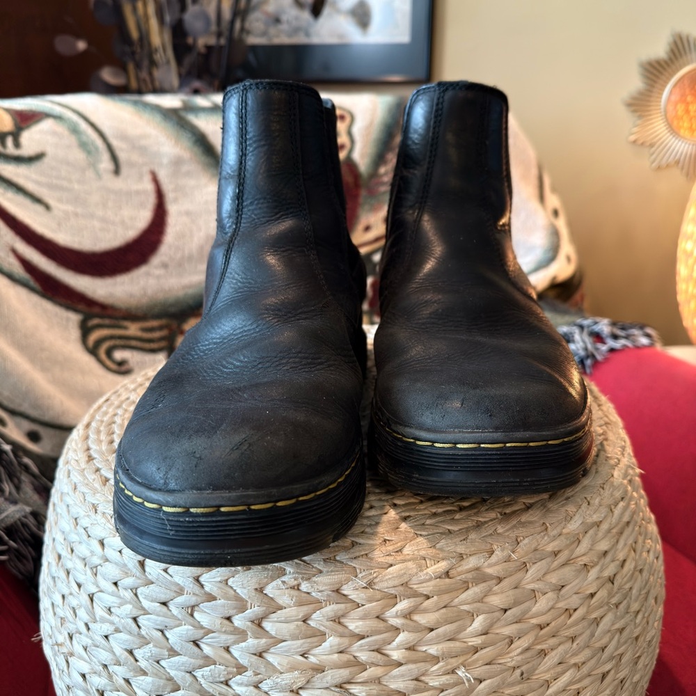 Dr. Martens Black Leather Chelsea Ankle Boots